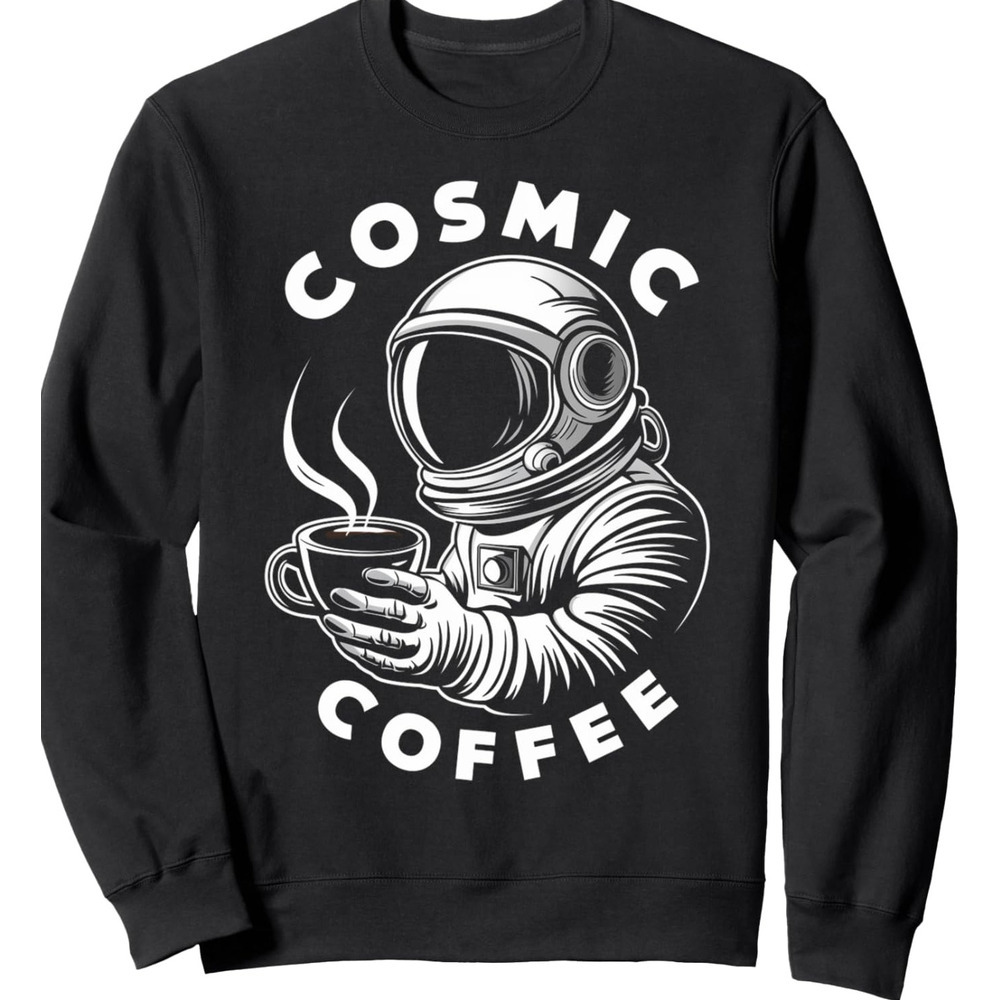 Long Sleeve Shirts for Men sweatshirt Astronaut Coffee Space Galaxy Universe Planets Rocketship Sweatshirt T shirt Tee Streetwear Casual tops clothes