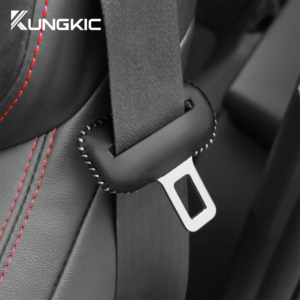 Safety Buckle Car Belt Clips For Subaru BRZ Toyota GT86 2012-2020 Accessories Suede Leather Clip Protector Buckle Covers smile