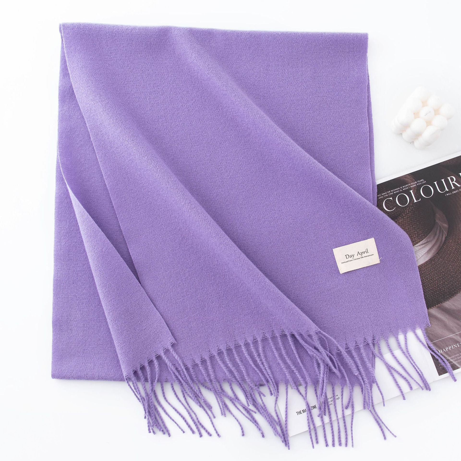 Autumn/Winter New Product Solid Color Versatile Women's High End Feeg Warm Scarf