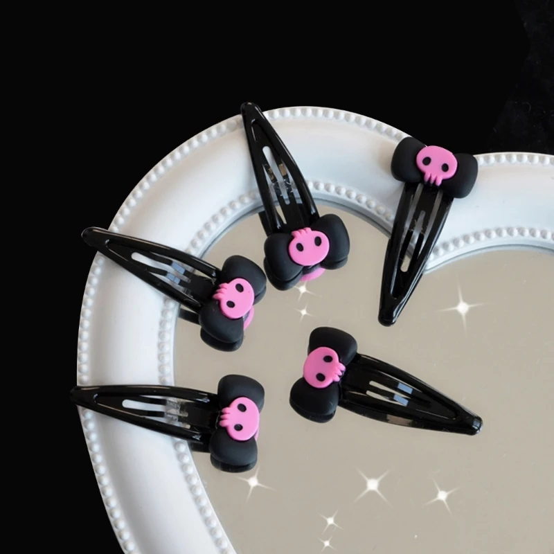 new Skull 2025 Hairpin Bows Barrettes Hairpin Skull Bobby Pin Bows Hair Clip Bows Hairpin JK Hair Clip Jk Hair Accessories