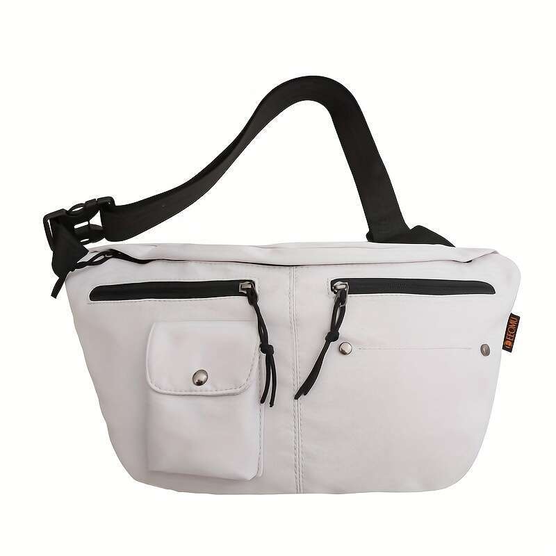 Fashion Large Capacity Chest Bag, Nylon Multi Pockets Casual Crossbody Fanny Pack For Outdoor Sport Travel .