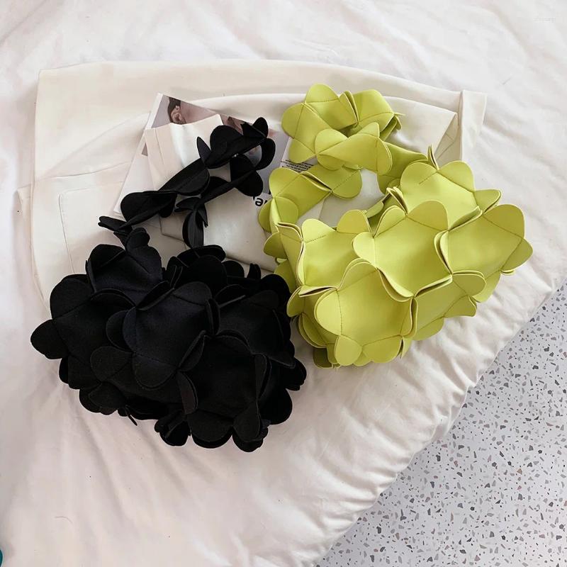 Drawstring Ladies Shoulder Bag Bow Knot Portable 3D wer PU Leather Temperament Exquisite Birthday Shopping Trip Party zhanyishengli