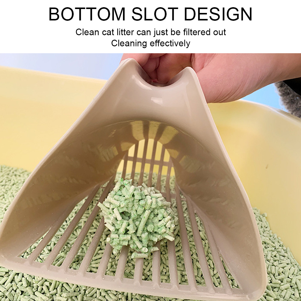 / Set Cat Litter Boxes Shovel Cleaning Tool Cat Toilet Plastic Shovel Scoop with Handle Cat Litter Shovel Shovel with Handle