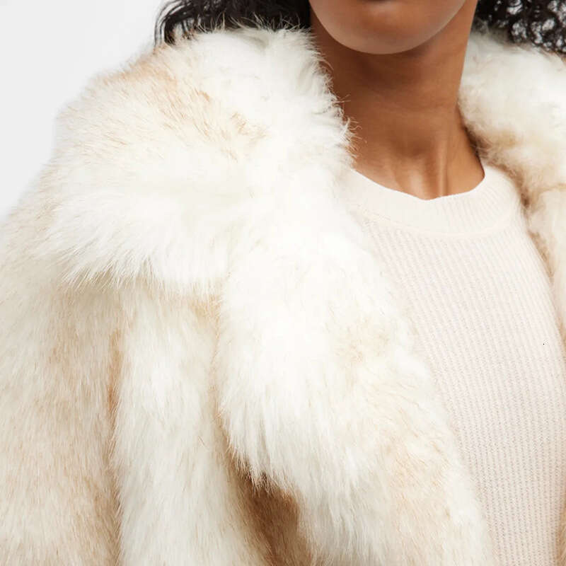 shanshi fur coat women New fashionable loose synthetic lapel women's clothing imitation fox fur jacket top