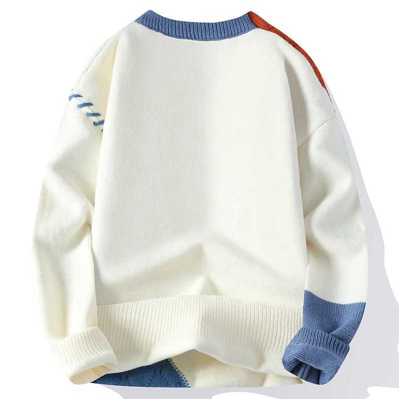 New Arrival Autumn Mens Wool Coat Mens Fashion Sweater Round Neck Mens Thick Warm Mens Knitted Sweater fl Size M-3XL Z241111