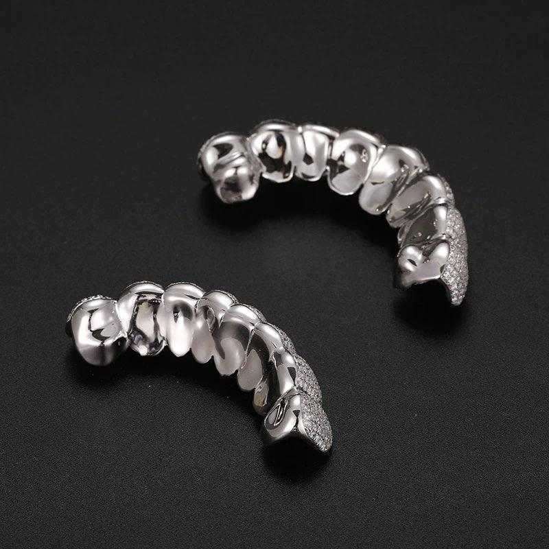custom vvs moissanite iced out dia S sterg sier bg grills teeth grillz for men