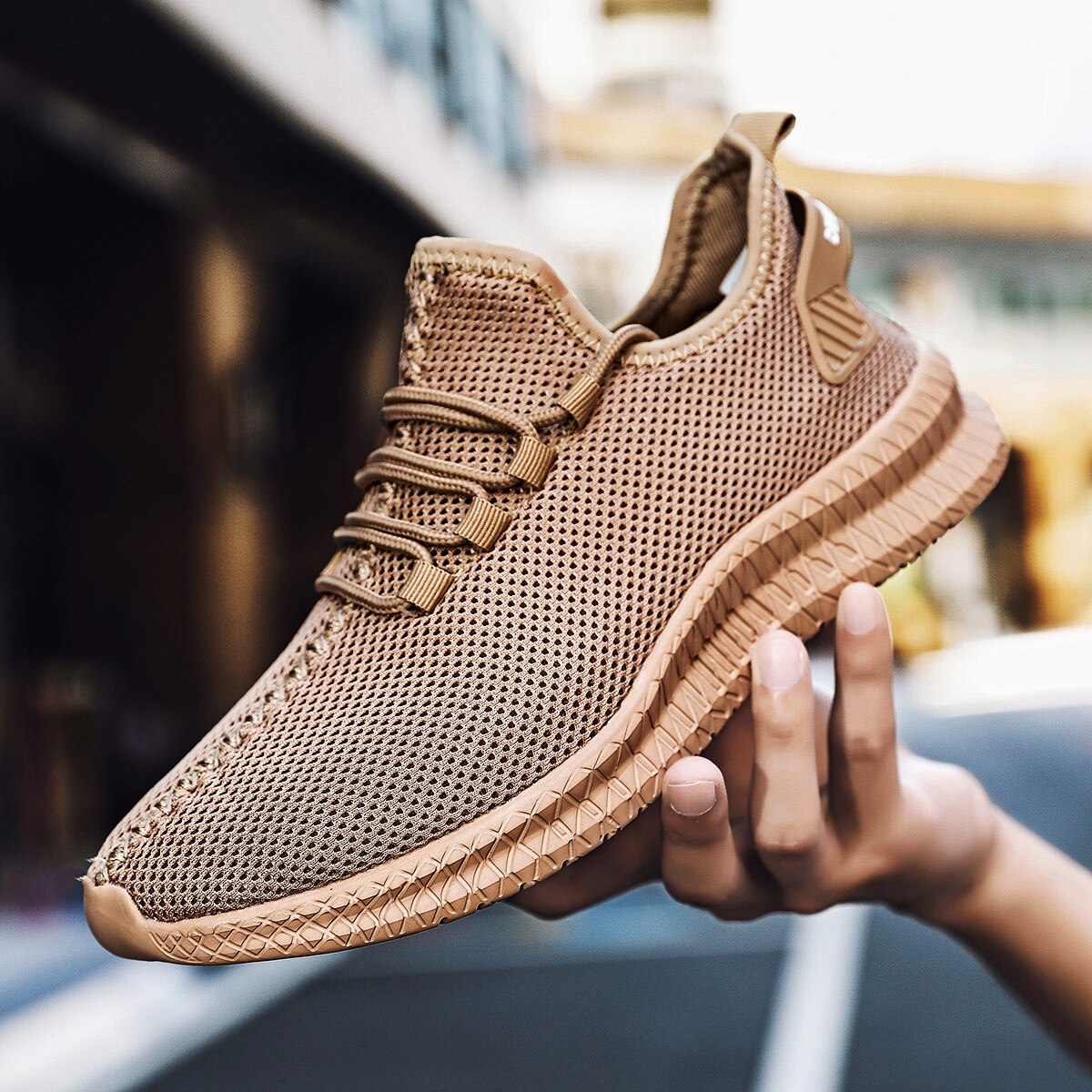 Men Shoes Breathable Mesh Running Shoes Slip On Walking Sneakers For Men Tennis Sports Shoes 365