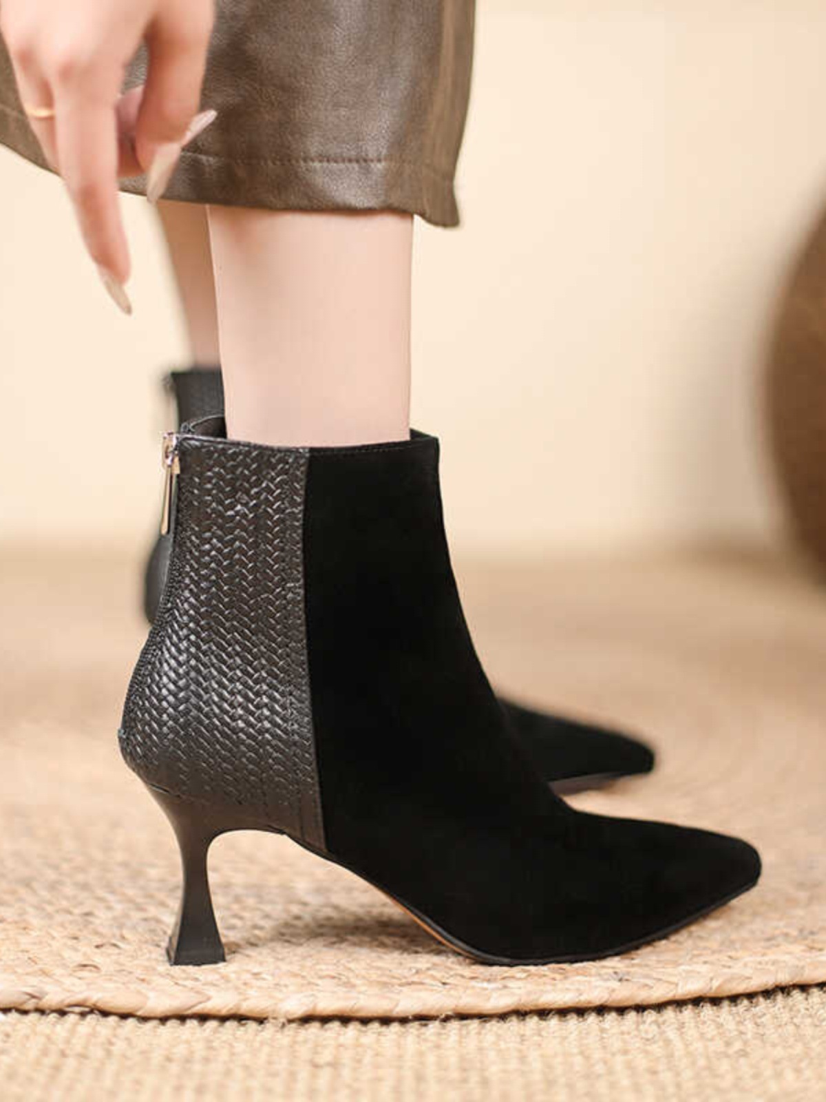 Women's Winter Boots: Versatile Soft Leather Short Boots, Black/Coffee, Free Shipping d266