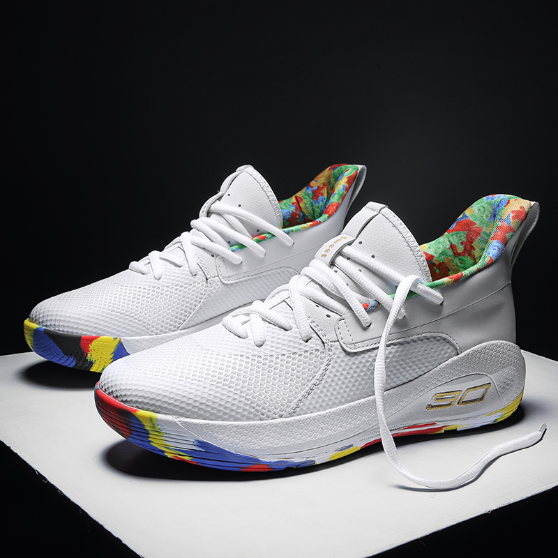 Personalized Mixed Color Basketball Shoes For Men And Women Sneakers Cushioning Sports Shoes High-Top Footwear For Basket
