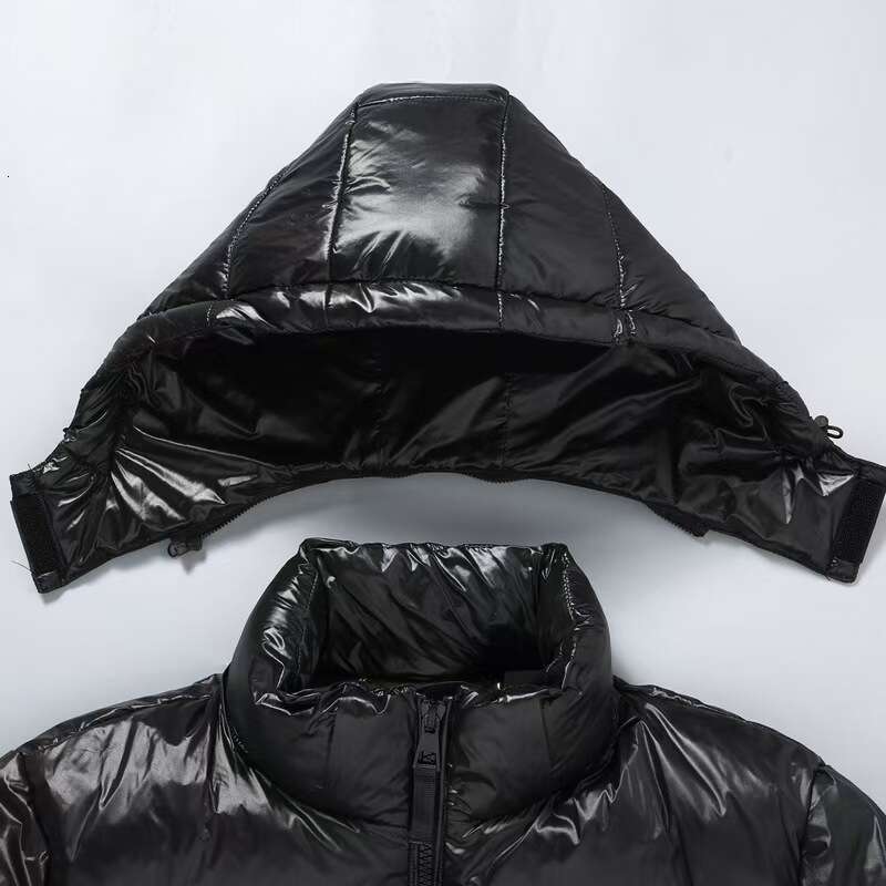 Down 2024 Winter New Business Casual Hooded Men's Black Gold Warm Trendy Jacket Women