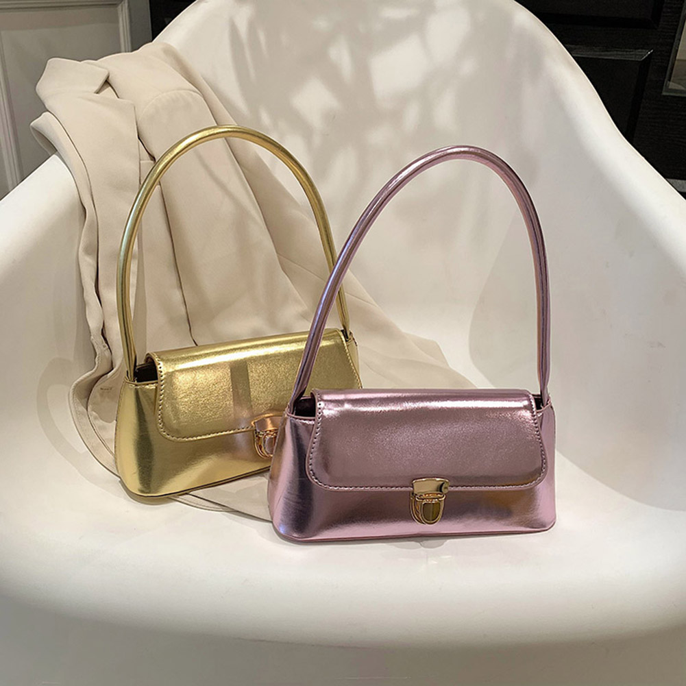 Brand Luxury Designer Shiny Women Armpit Bag Y2k Chic Female Shoulder Bags Party Clutches Trend Lady Purses And Handbags Totes