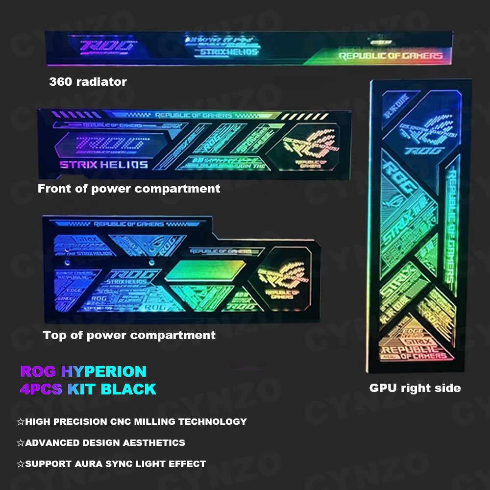 DIY ARGB Lightboard Kit for Asus GR701 Chassis,ROG HYPERION Gamer Cabinet Laser Lighting Panels,MOD Refit Plate 5V AURA SYNC