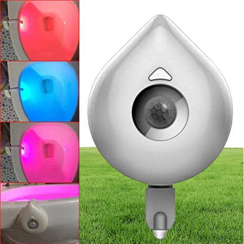 light bowl Motion Activated LED Toilet Night Light Bathroom LED 8 Colors Lamp Sensor Lights Intelligently toilet bowl light Fit An