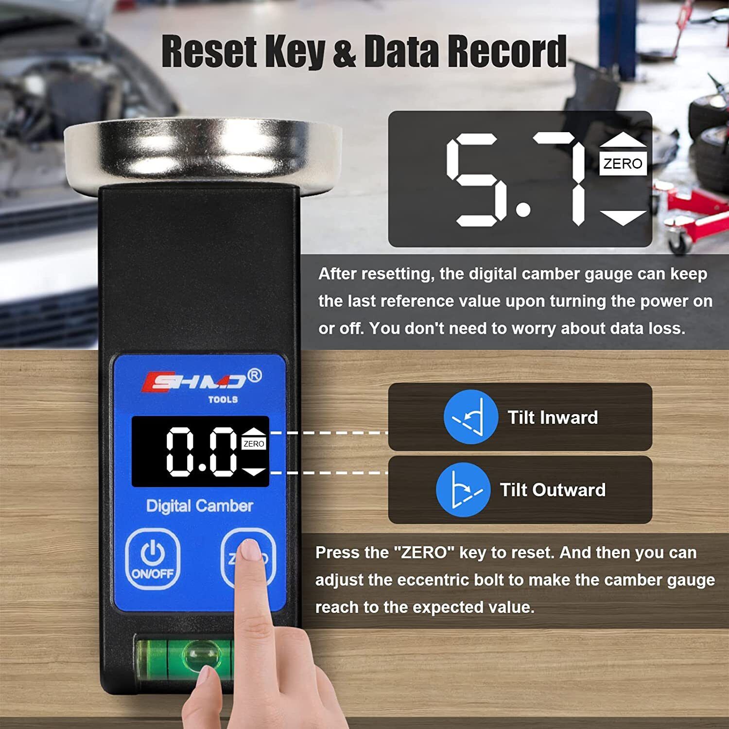 Car Four Level Meter Digital Electronic Wheel Alignment Balance Aligner Positioner Camber Castor Strut Truck