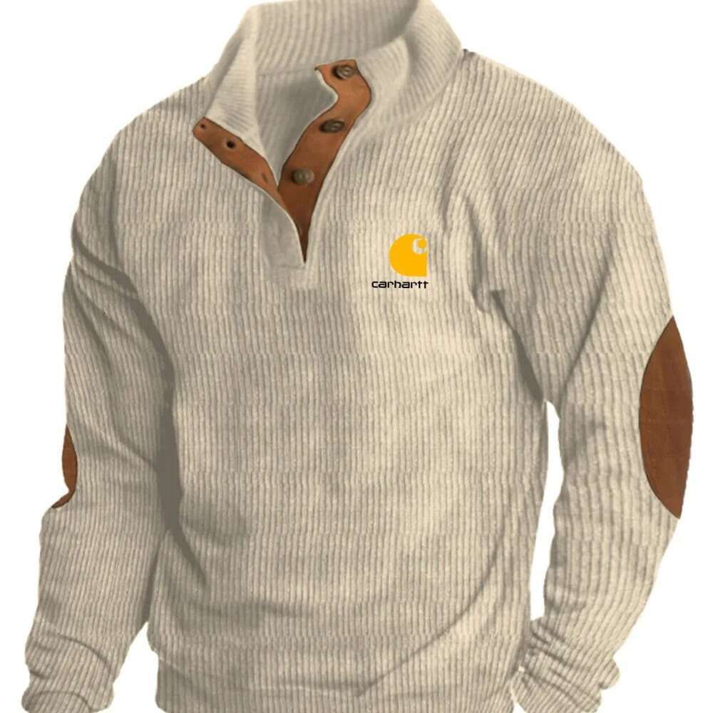 New Best-Selling Men's Outdoor Jacket For Autumn And Winter, Corduroy Casual Standing Collar Long Sleeved Hoodie