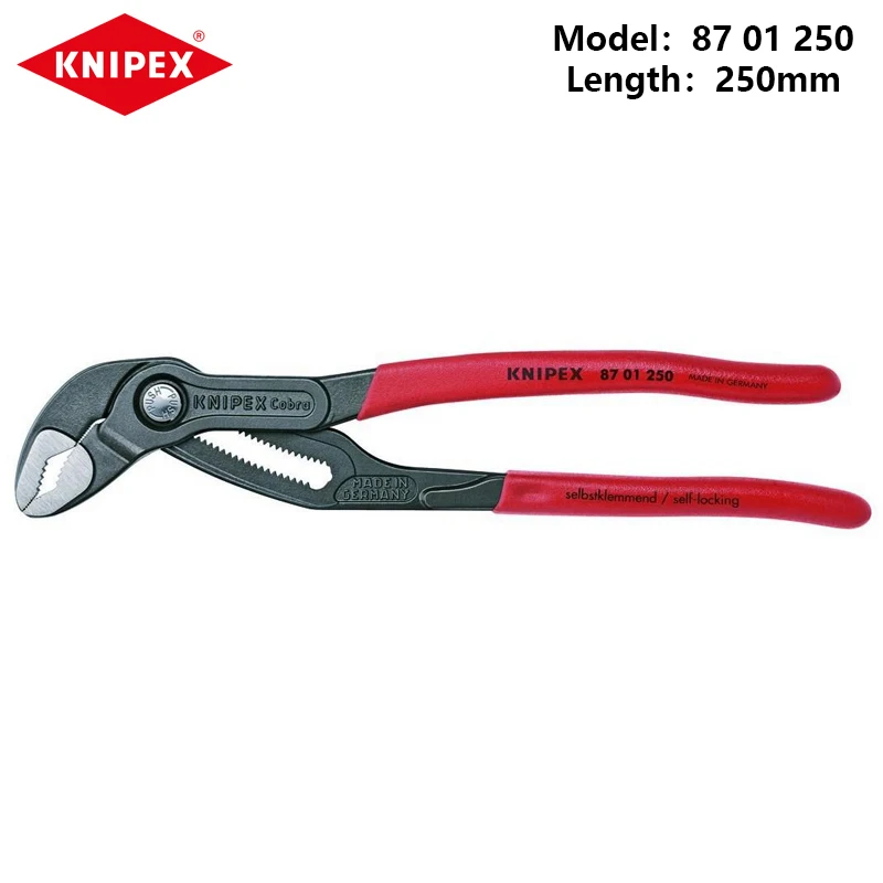 KNIPEX Tools Cobra Water Pump Pliers 8701125 8701150 8701180 8701250 8701300 8701400