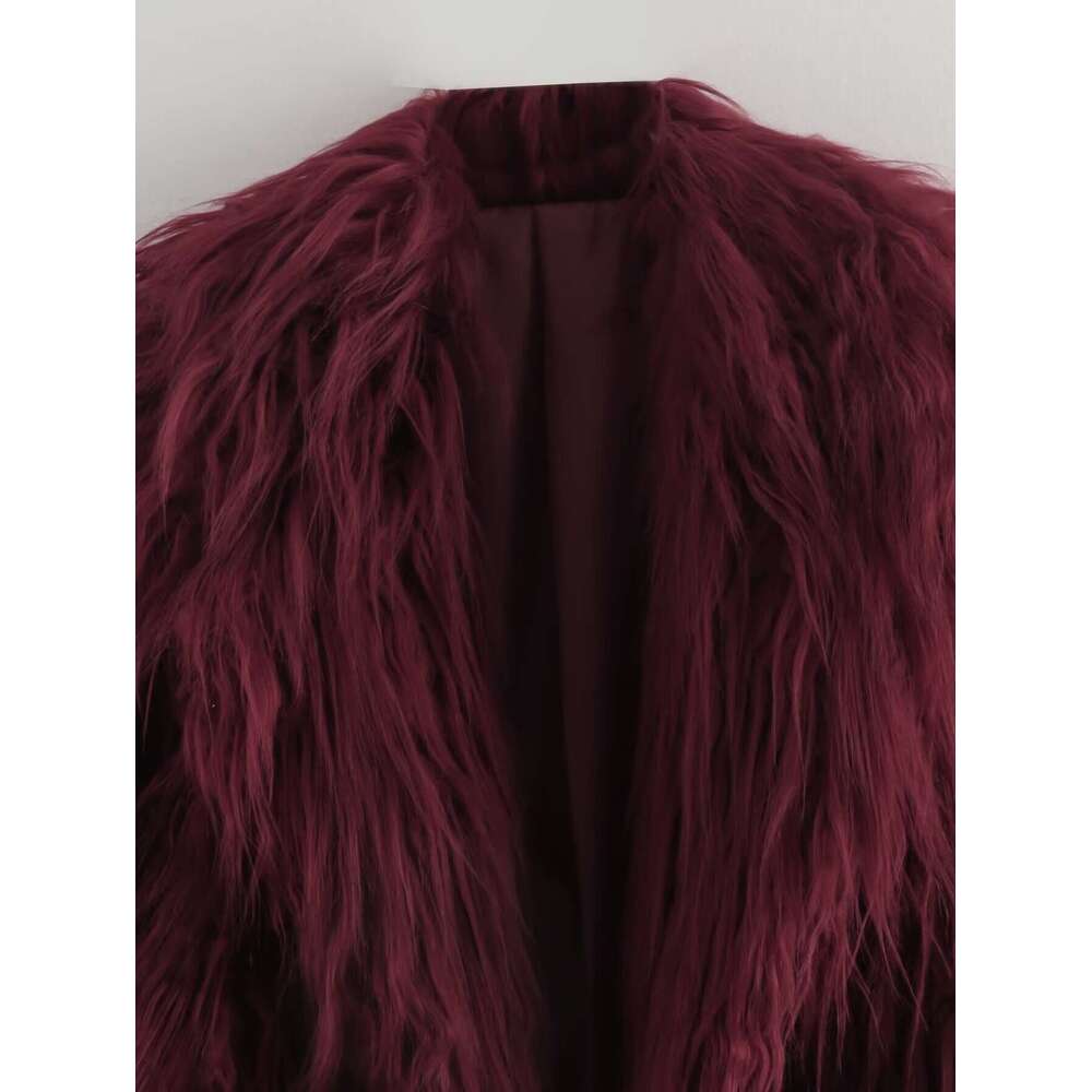 shanshi fur coat women Women's winter fashion short fur effect jacket