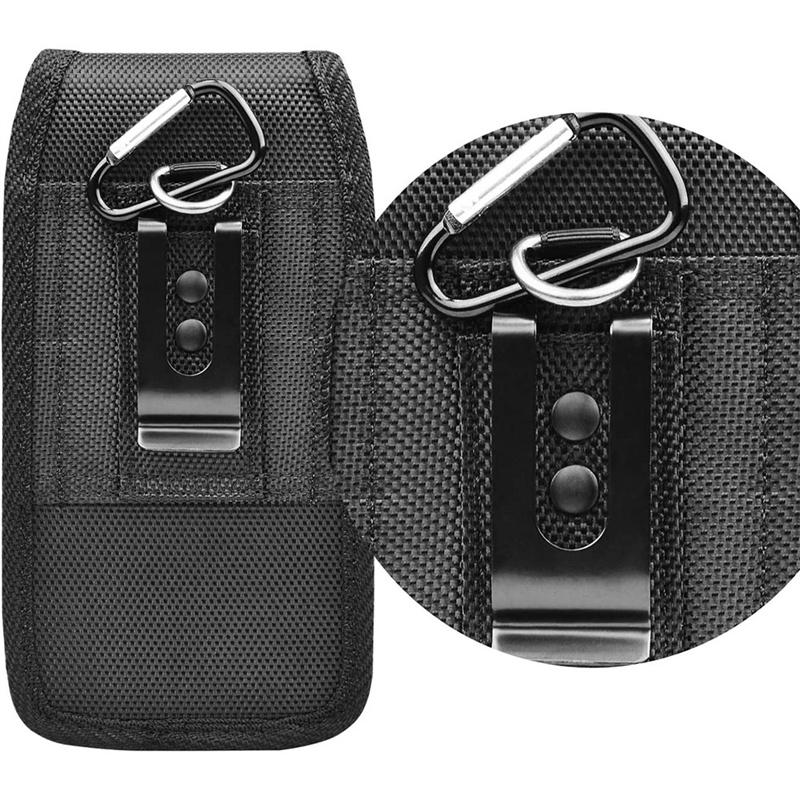 Universal 3.5-7.5 inch Phone Nylon Pouch Cell Phone Belt Clip Carrying Holster Case Waist Bag For iPhone 16 15 14 Plus Pro Max Samsung S25 S24 S23 Xia