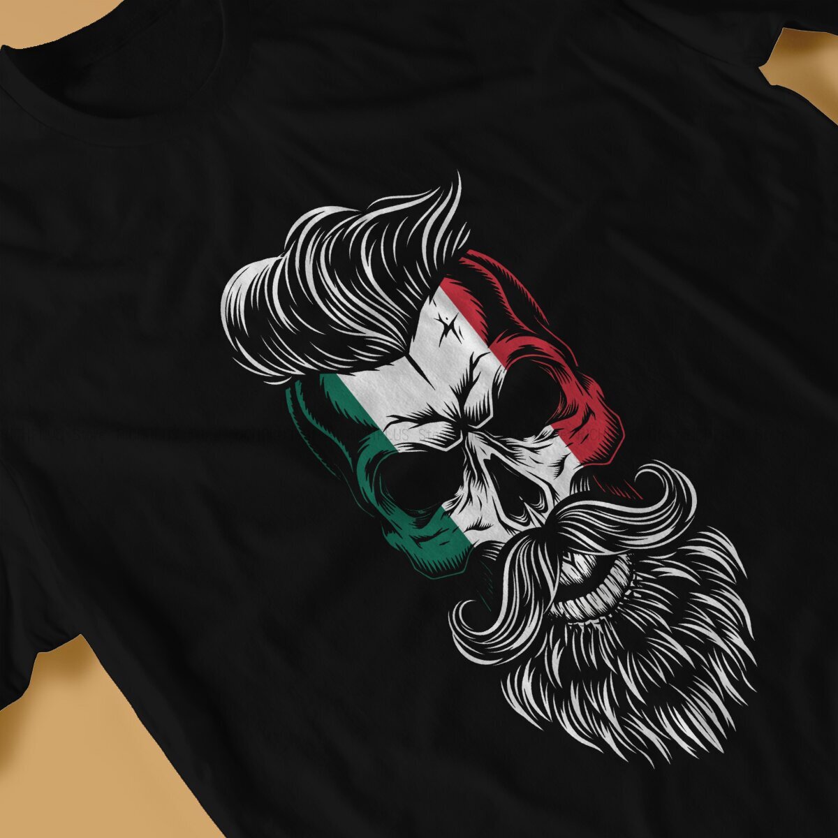 Hipster Mexico Flag Skull Hip Hop TShirt Mexico Skull Leisure T Shirt Summer Stuff For Men Women