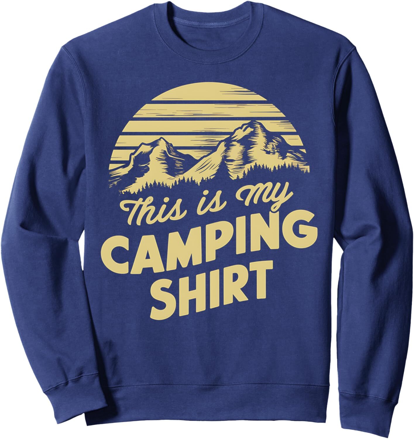 Long Sleeve Shirts for Men sweatshirt Camping Mountain Sunset My Camping Tee Design Sweatshirt T shirt Tee Streetwear Casual tops clothes