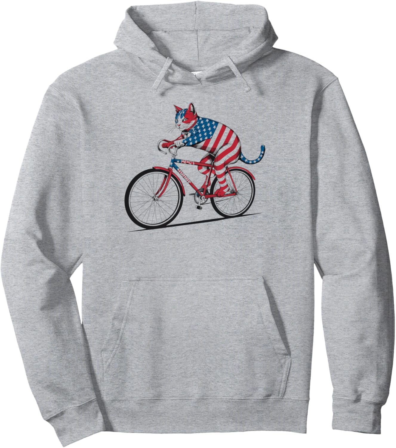 Hoodie for Mens Womens Cycling American Flag Cat Bicycle USA Patriotic Cyclist Pullover Hoodie Graphic Hoodies sweatshirt cool