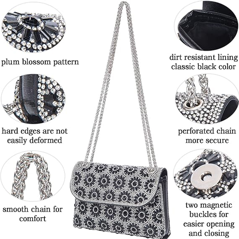 new fashion Shoulder Bags Crossbody Bag Purses Handbags Crystals Rhinestone Evening Bag for Women Clutch Purse with Chain fashion designer bag