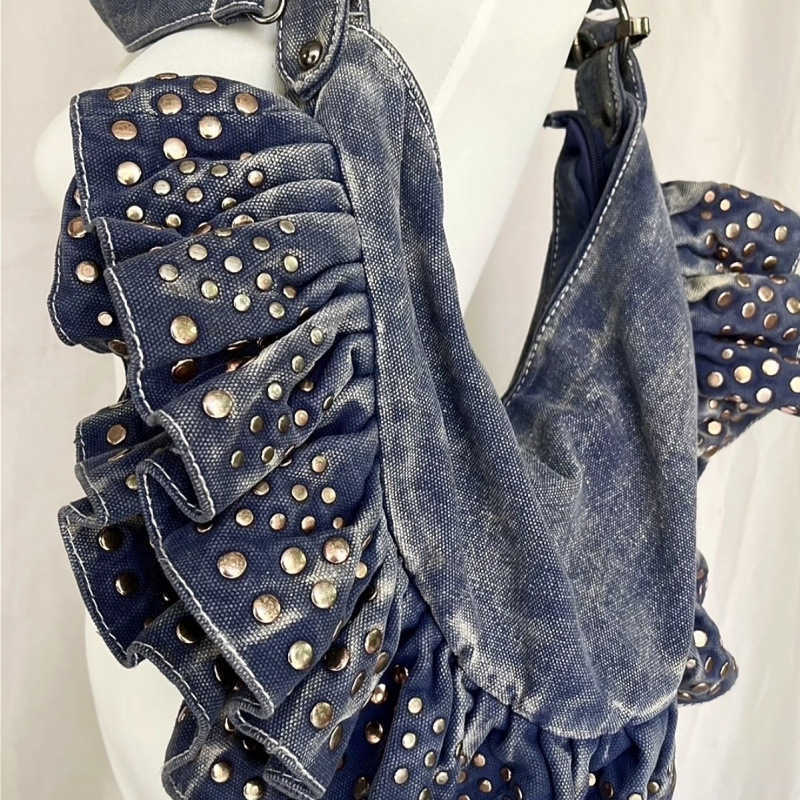 Autumn/Winter Vintage Bag Spicy Girl Style Crossbody Bag Design Large Capacity Tote Single Shoulder Underarm Bag 241115