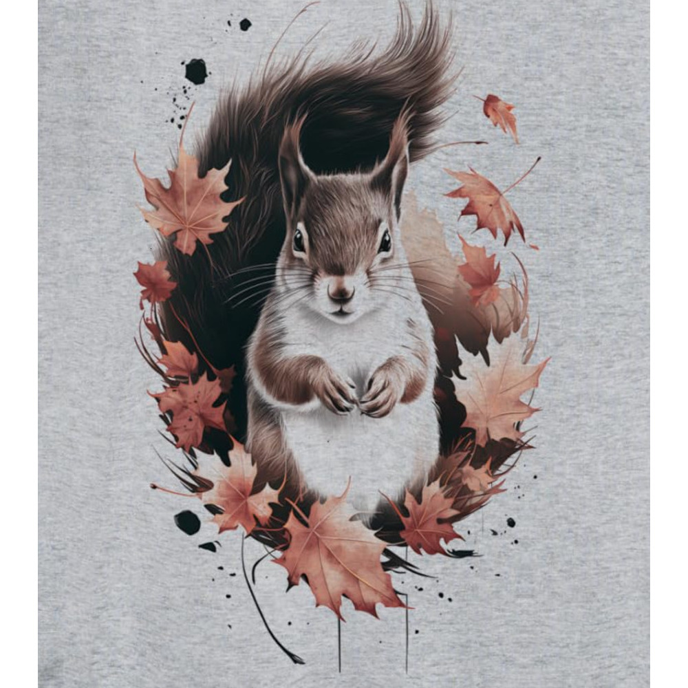 Long Sleeve Shirts for Men sweatshirt Squirrel Lover Autumn Forest Wildlife Animal Gift Sweatshirt T shirt Tee Streetwear Casual tops clothes