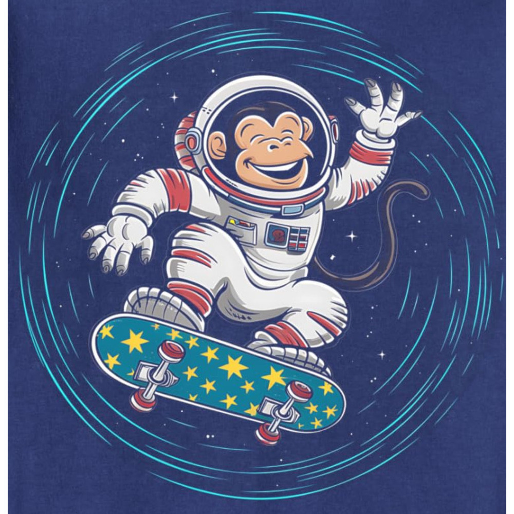 Long Sleeve Shirts for Men sweatshirt Astronaut Monkey Skateboarding in Space Galaxy Planet Design Sweatshirt T shirt Tee Streetwear Casual tops cloth