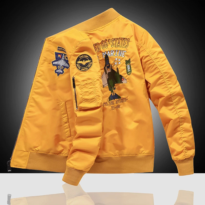 Ma-1 American Overalls Pilot Autumn And Winter Thickened Baseball Uniform Trendy Coat Mens Military Fan Jacket Men 240327