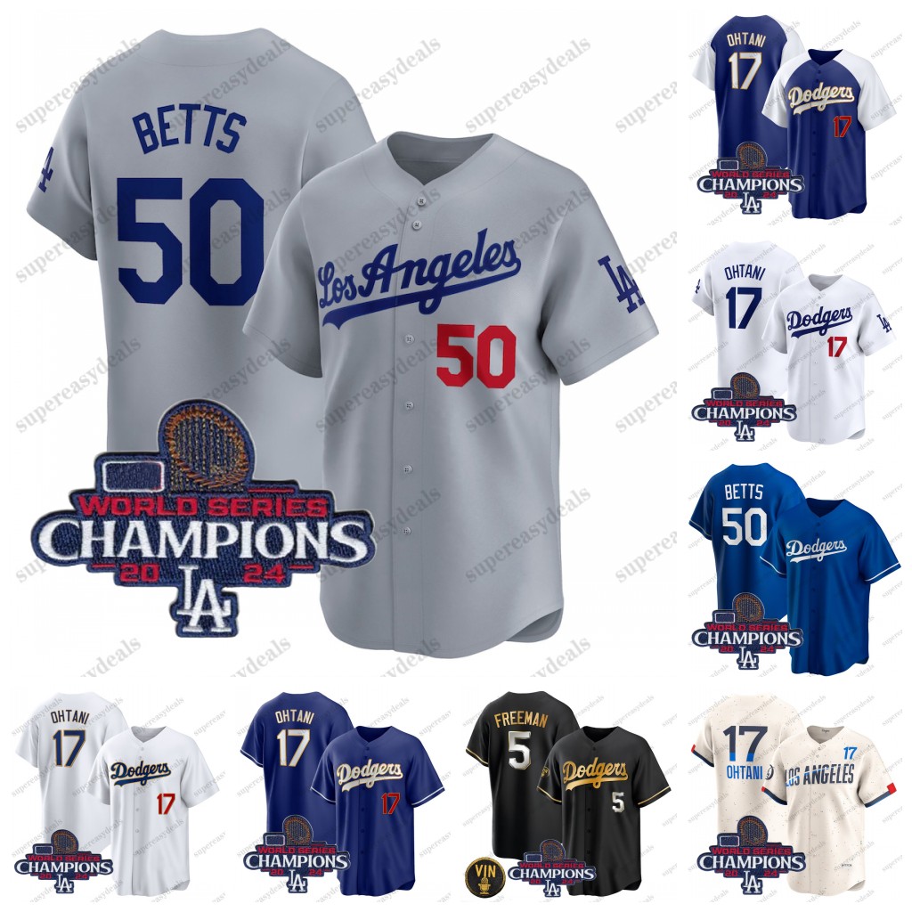 174 Shohei Ohtani Freeman Betts 2024 World Series Champion Dodgers Jersey Freeman Yamamoto Hernandez Buehler Anze Mikey Anderson Bailey Dubois