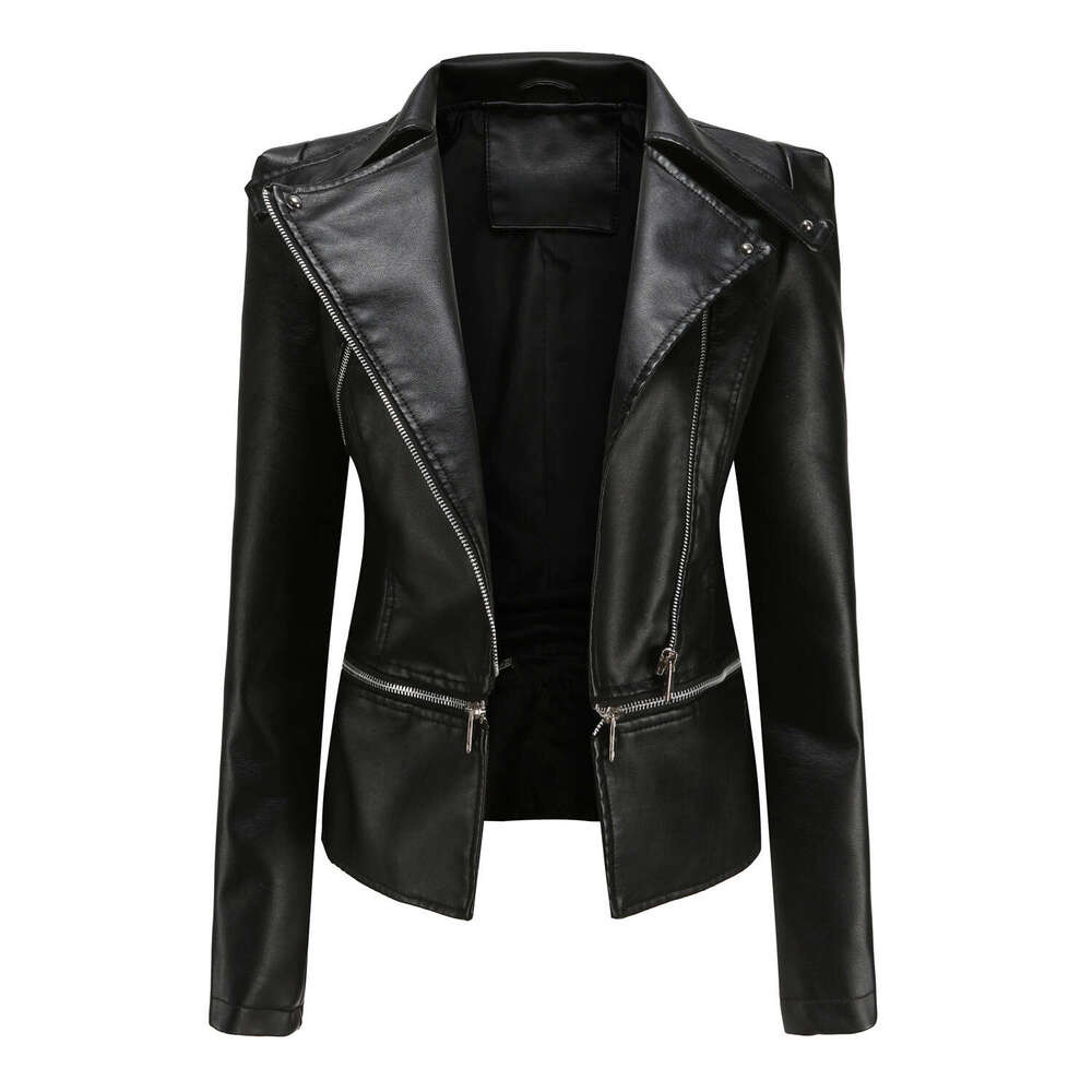shanshi leather jacket women European Size New Leather Detachable Spring and Autumn Coat Women's Fashion Casual Jacket