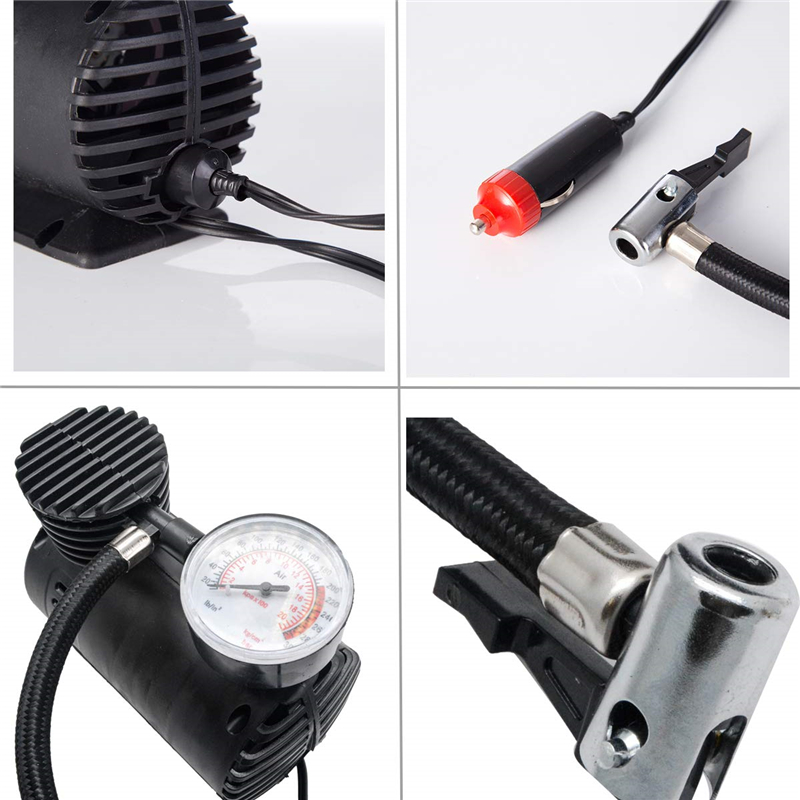 Electric Air Compressor Car Tyre Pump Heavy Duty Inflator 300psi 12v Compressor Portable Vehicle Electric Small Air Pump