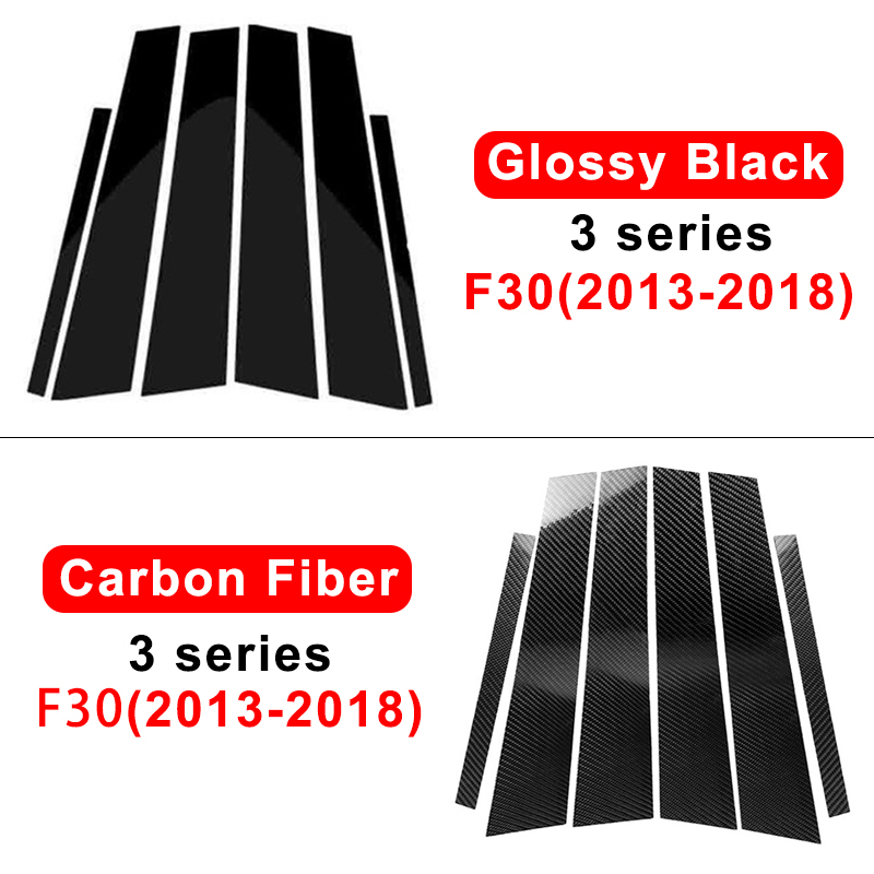 Glossy Car Window B-Pillar Trim Sticker For BMW F30 E46 E90 G20 330i 318i 325i 320i 328i Door Pillars Post Wrap Film Accessories