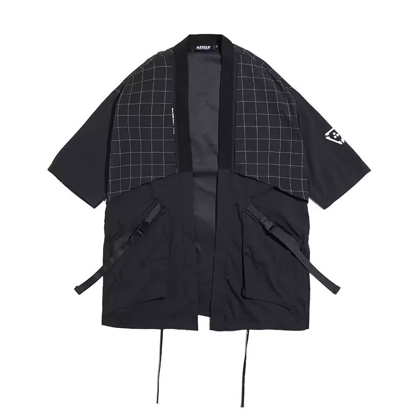Spring Summwe Loose Men Coat Jacket Plus Size 3XL Japanese Kimono Cardigan Traditional Samurai Costume Hip Hop Street Clothing