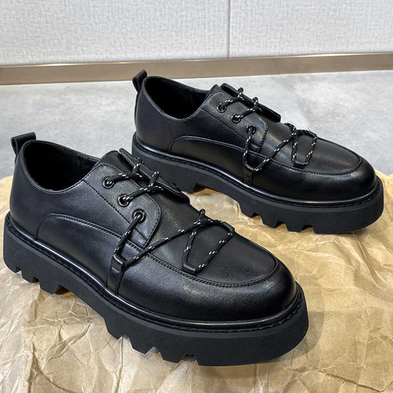 Black Men Dress Shoes Mens Shoes Summer Thin Breathable Business Casual Shoes British Fashion Versatile Leather Shoes 241009