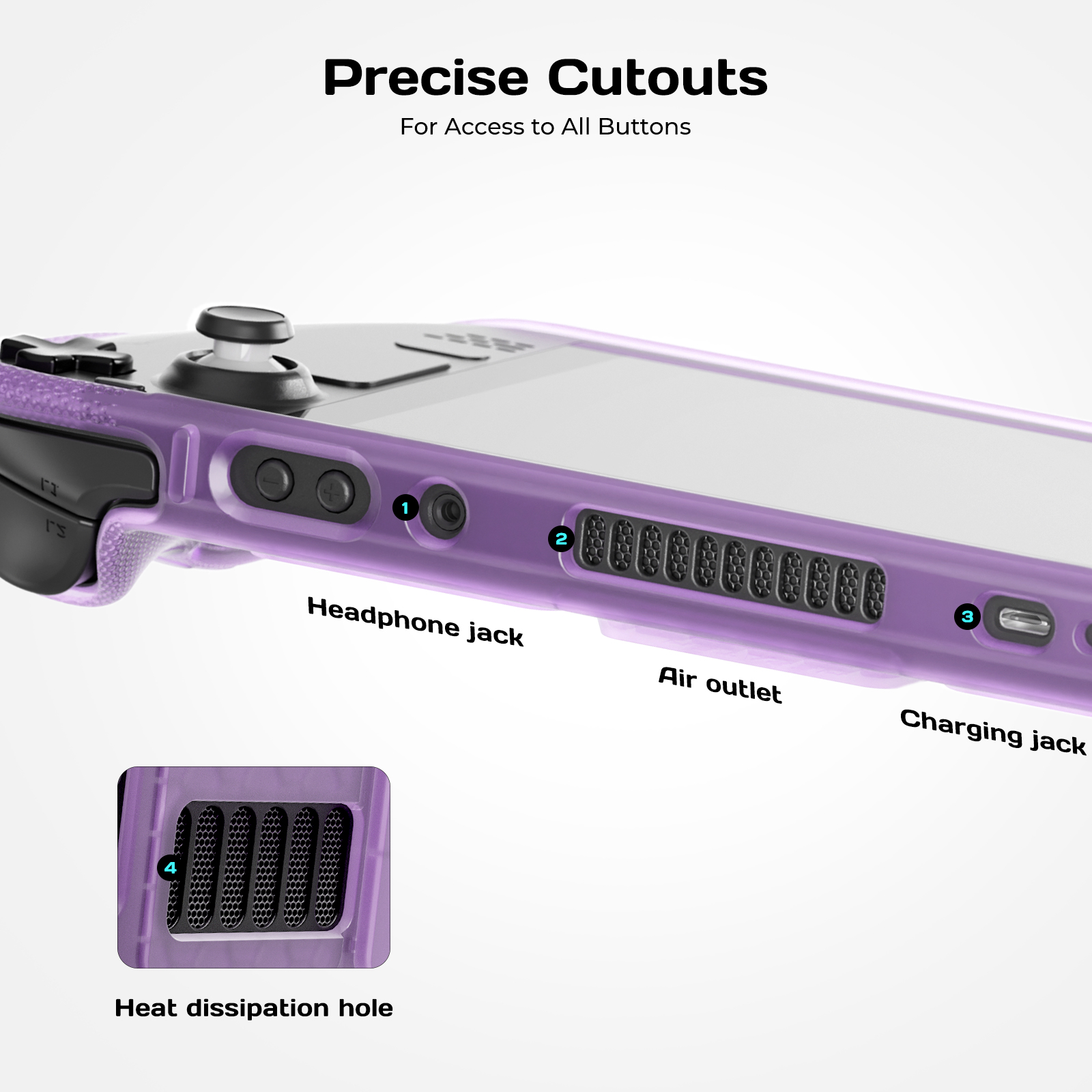 3 in 1 Protective Case for Steam Deck with Kickstand,TPU Modcase with Kickstand and Front Cover for Valve Steam Deck Accessories
