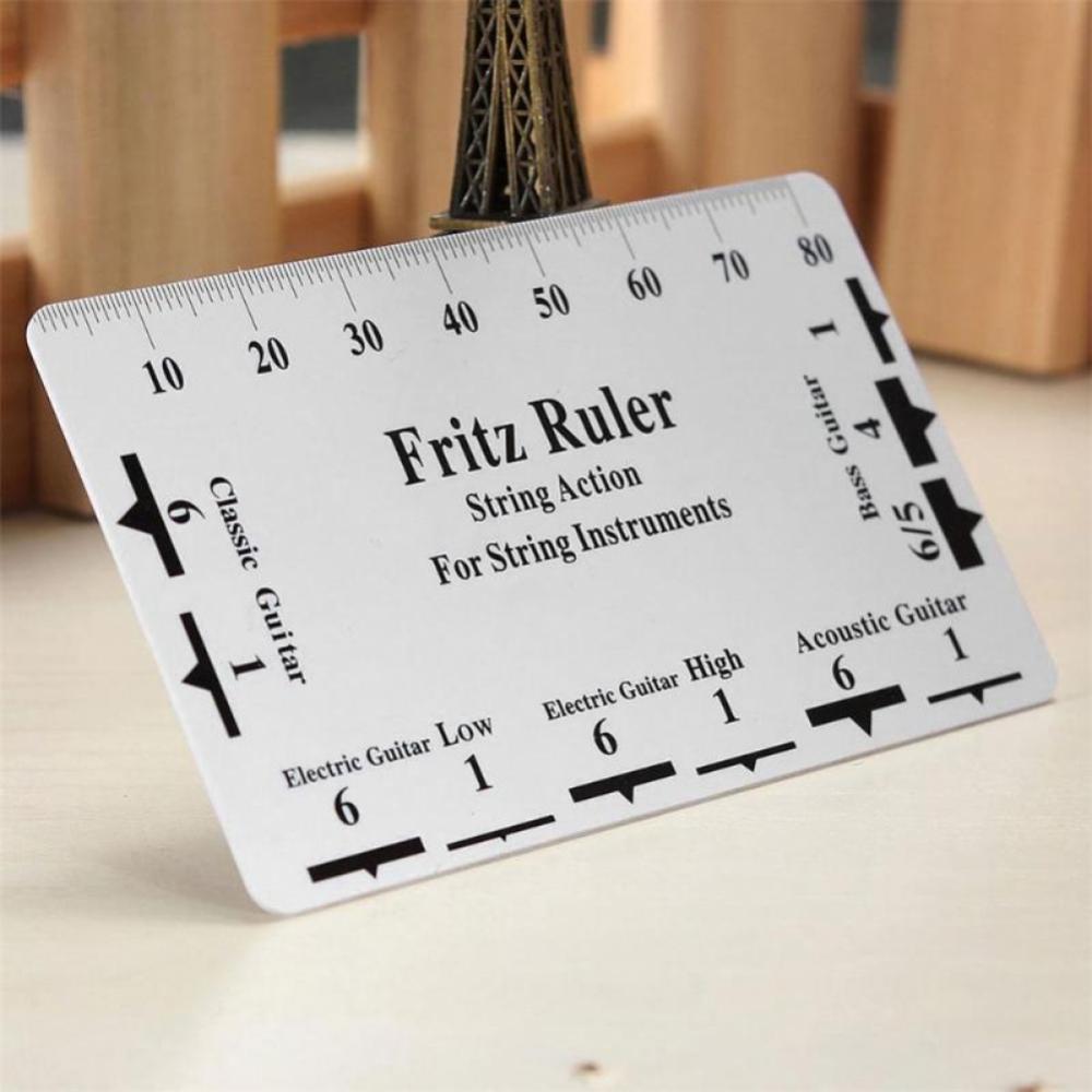 Double Sided Guitar Ruler Scale String Pitch Measuring Ruler for Electric Acoustic Guitar Bass Luthier Tool Guitar Neck Ruler