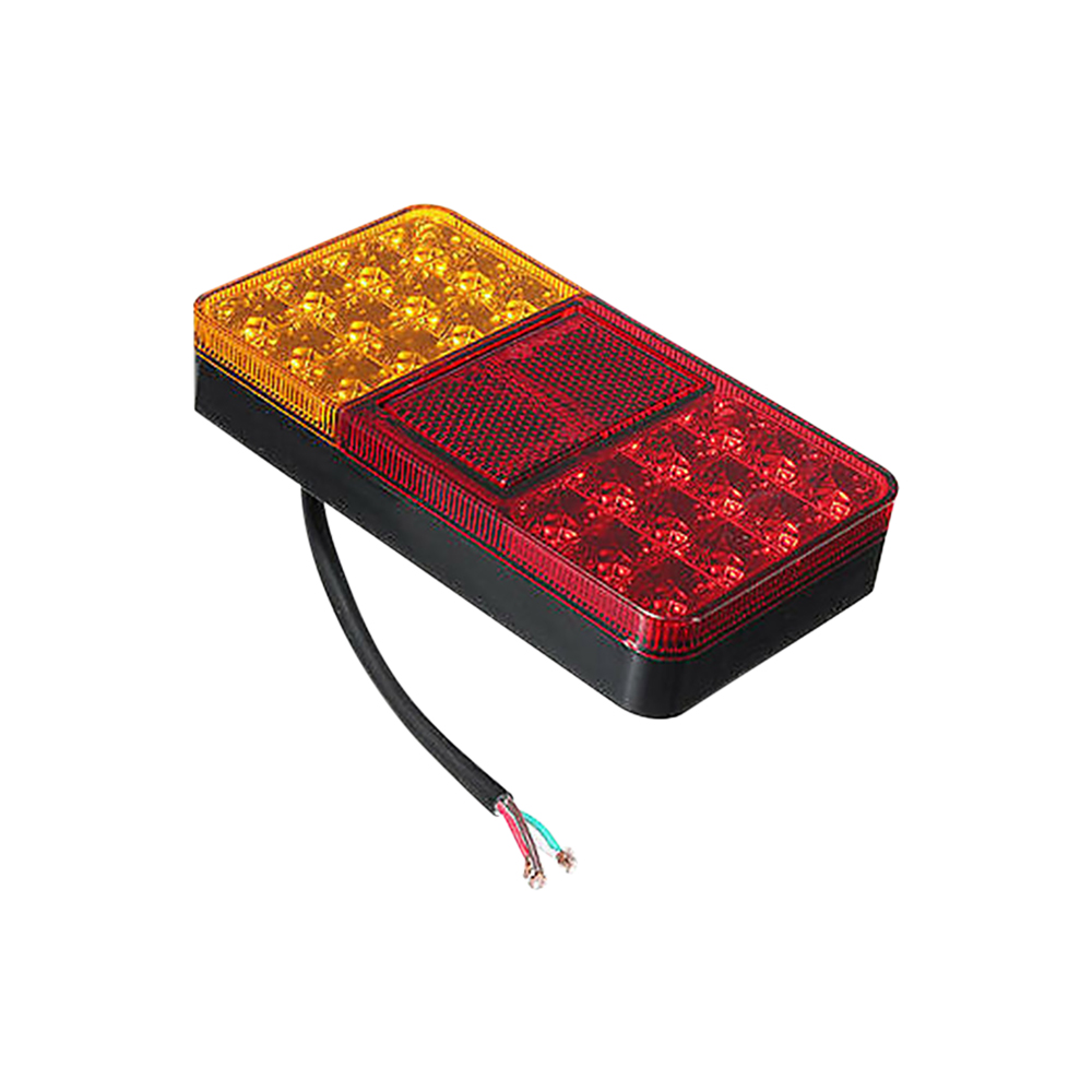 12V Car Truck Tail Light Taillight Rear Stop Brake Light 24 LED Waterproof Indicator Signal Lamp Boat Trailer Caravan Van Lorry
