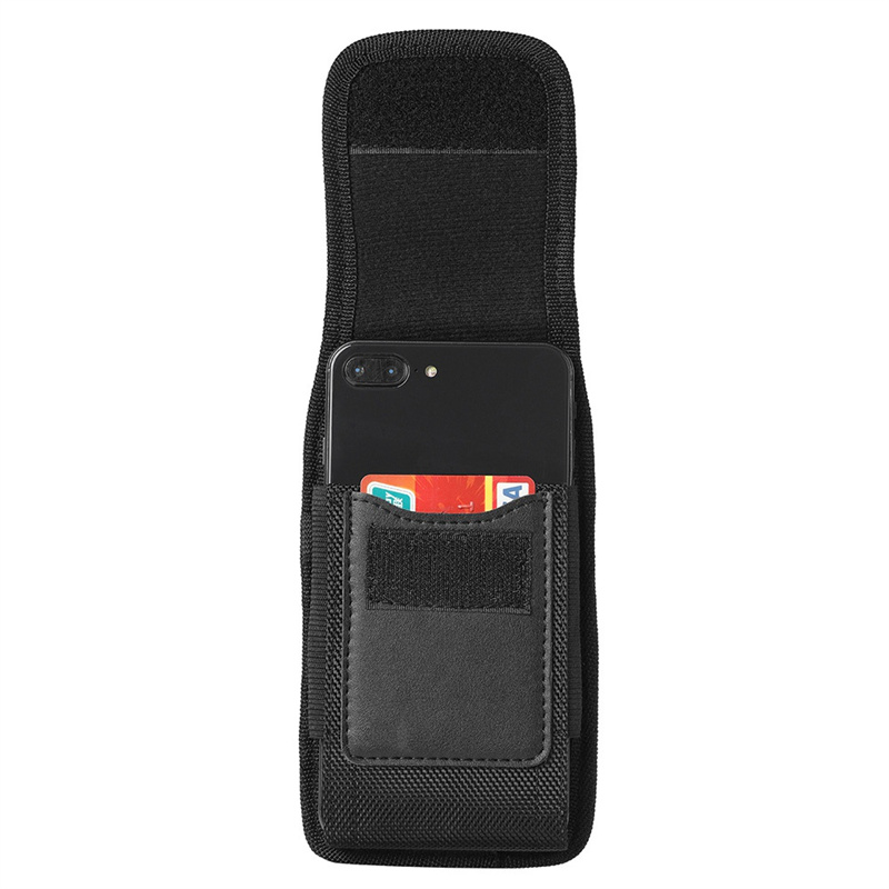 Universal 3.5-7.5 inch Phone Nylon Pouch Cell Phone Belt Clip Carrying Holster Case Waist Bag For iPhone 16 15 14 Plus Pro Max Samsung S25 S24 S23 Xia