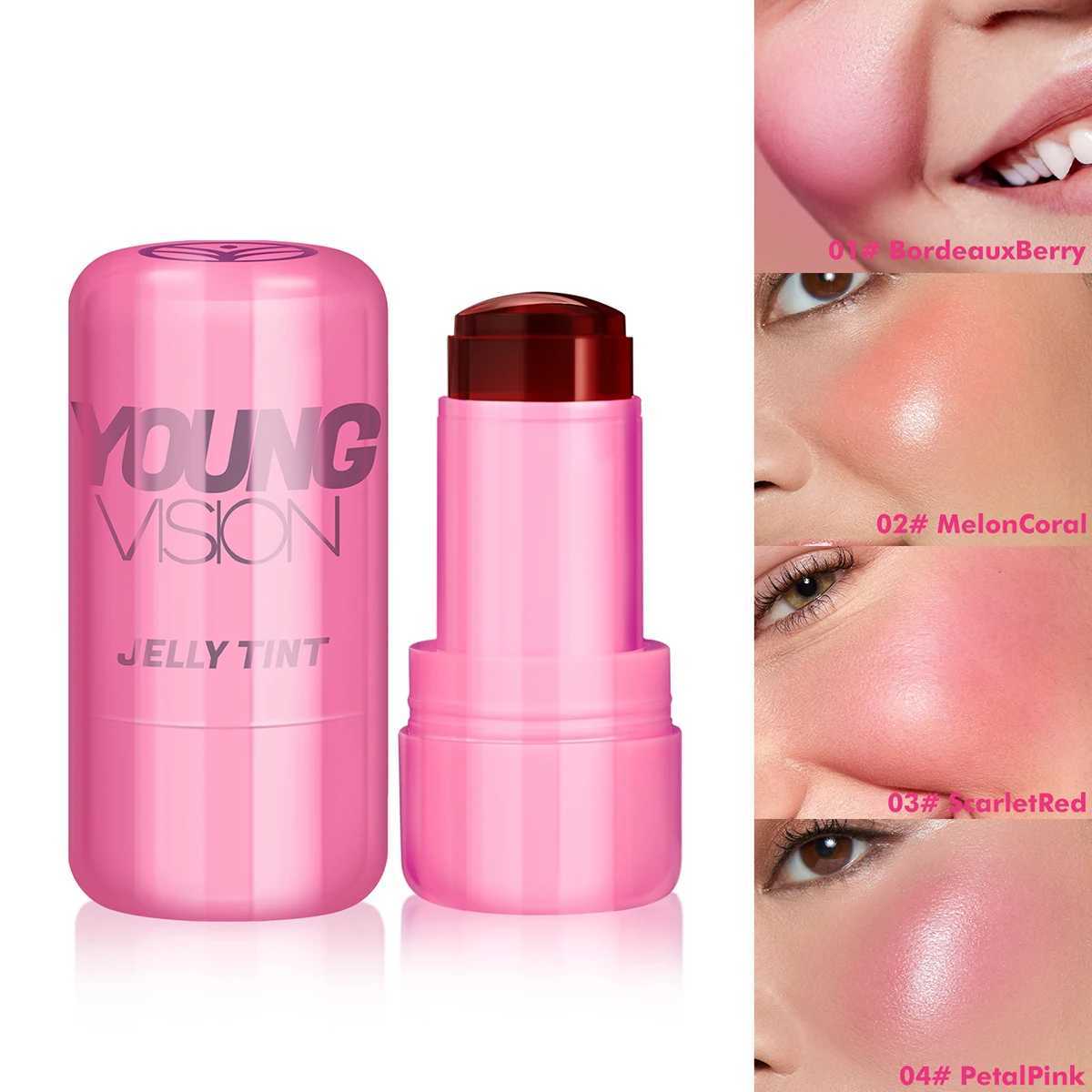 YOUNG VISION Multi-Color Jelly Blush Stick set Pinberry Lip Dye Stick for Lip and Cheek Natural and Easy Tinting Lip Gloss StickXJ241111
