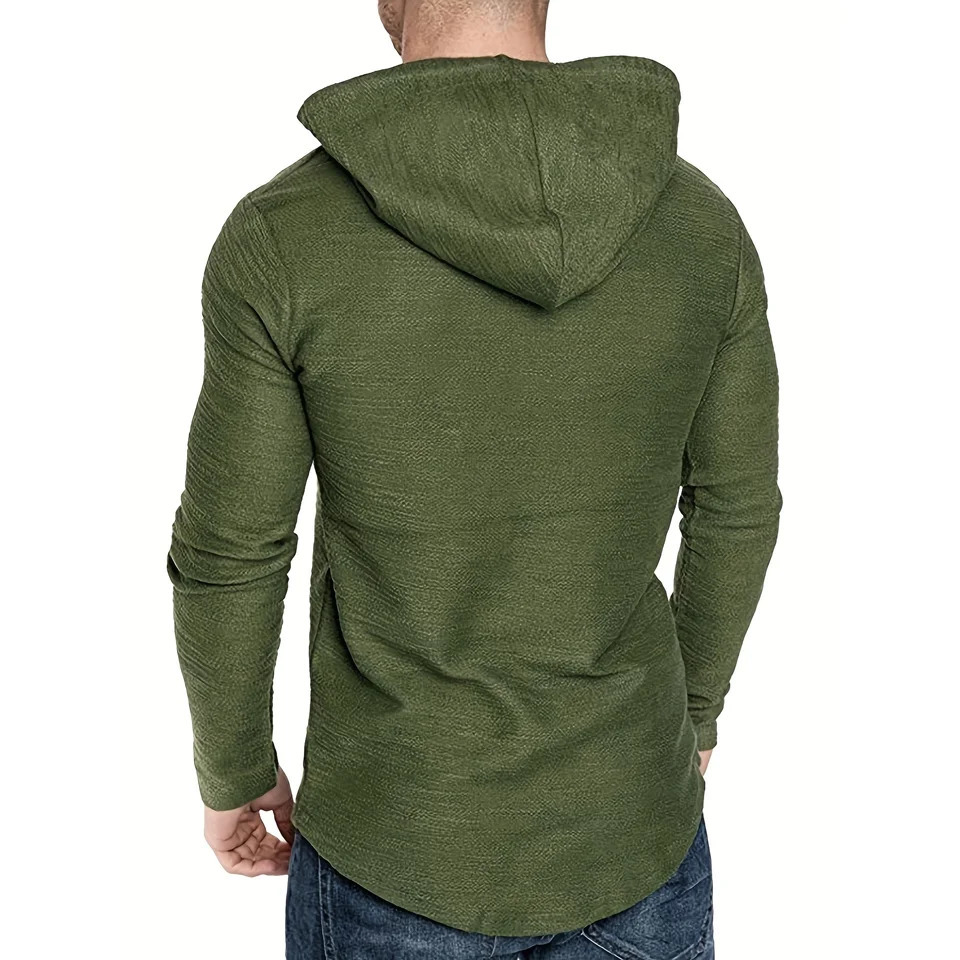 spring and autumn streetwear fashion mens solid color hoodie sweater hoodie casual loose thin jacket 241111