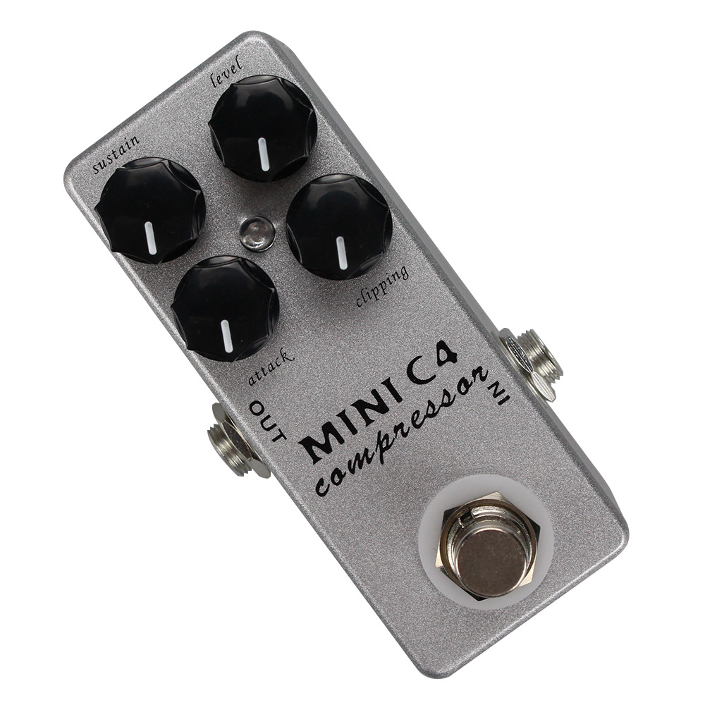 Moskyaudio Effects Processors MINI C4 COMPRESSOR Bass Guitar Effect Pedal Pedaleira for True Bypass Rotate Sustain Attack