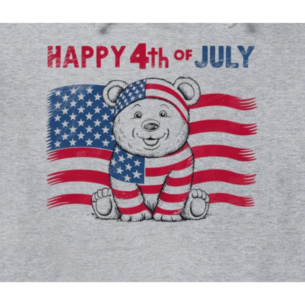 Hoodie for Mens Womens 4th of July American Flag Bear USA Patriotic Family Pullover Hoodie Graphic Hoodies sweatshirt nice