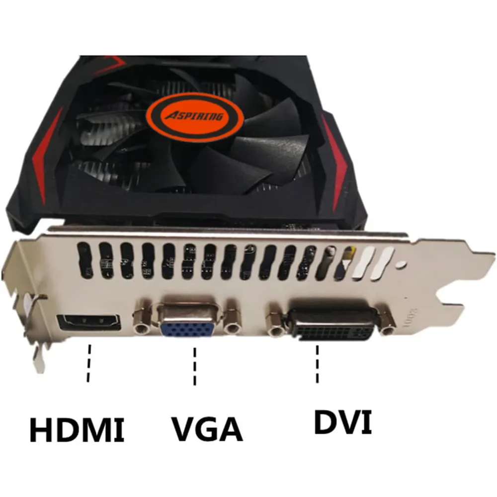 ASPIRING GTX550Ti Gaming Graphics Card, 6GB GDDR5 192BIT Computer Video Cards with Fans, PCIe 2.0 VGA/DVI/HDMI Video Graphics Card GPU