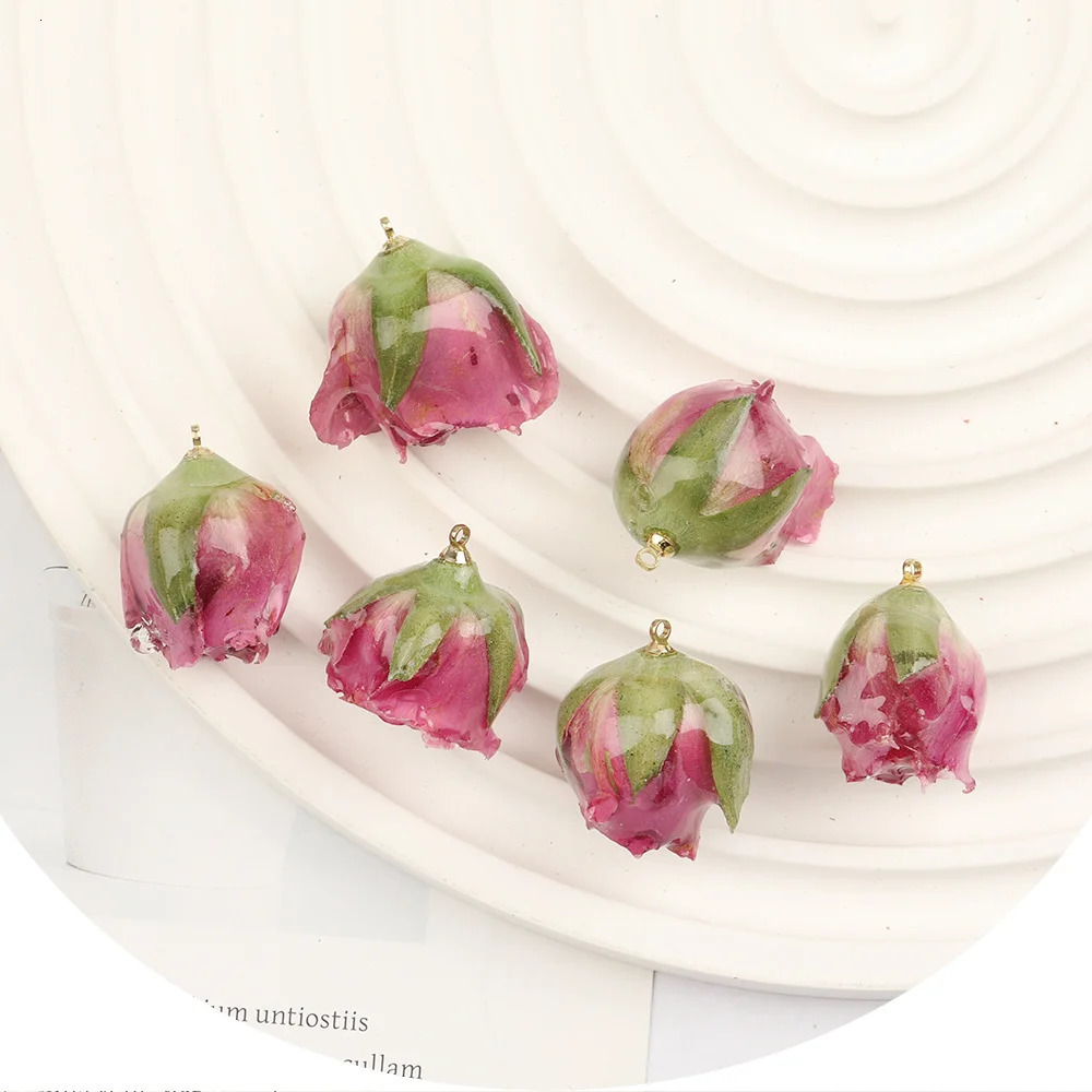 Cordial 20Pcs Natural Flower Charm/Handmade/Resin Pendant for Earrings/DIY Jewelry Discovery and Components #102692 241108