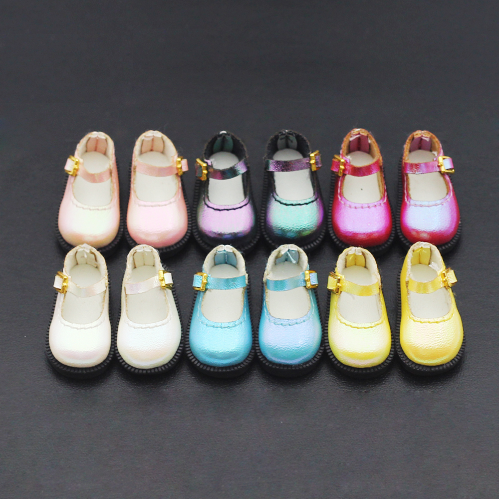 Small 1/6BJD Shoes PU Leather Shoes For OB24,OB22.Big Fish Body, Fat Fish Body,1/8 BJD,3 .2 X 1.6cm Doll Shoes Accessories