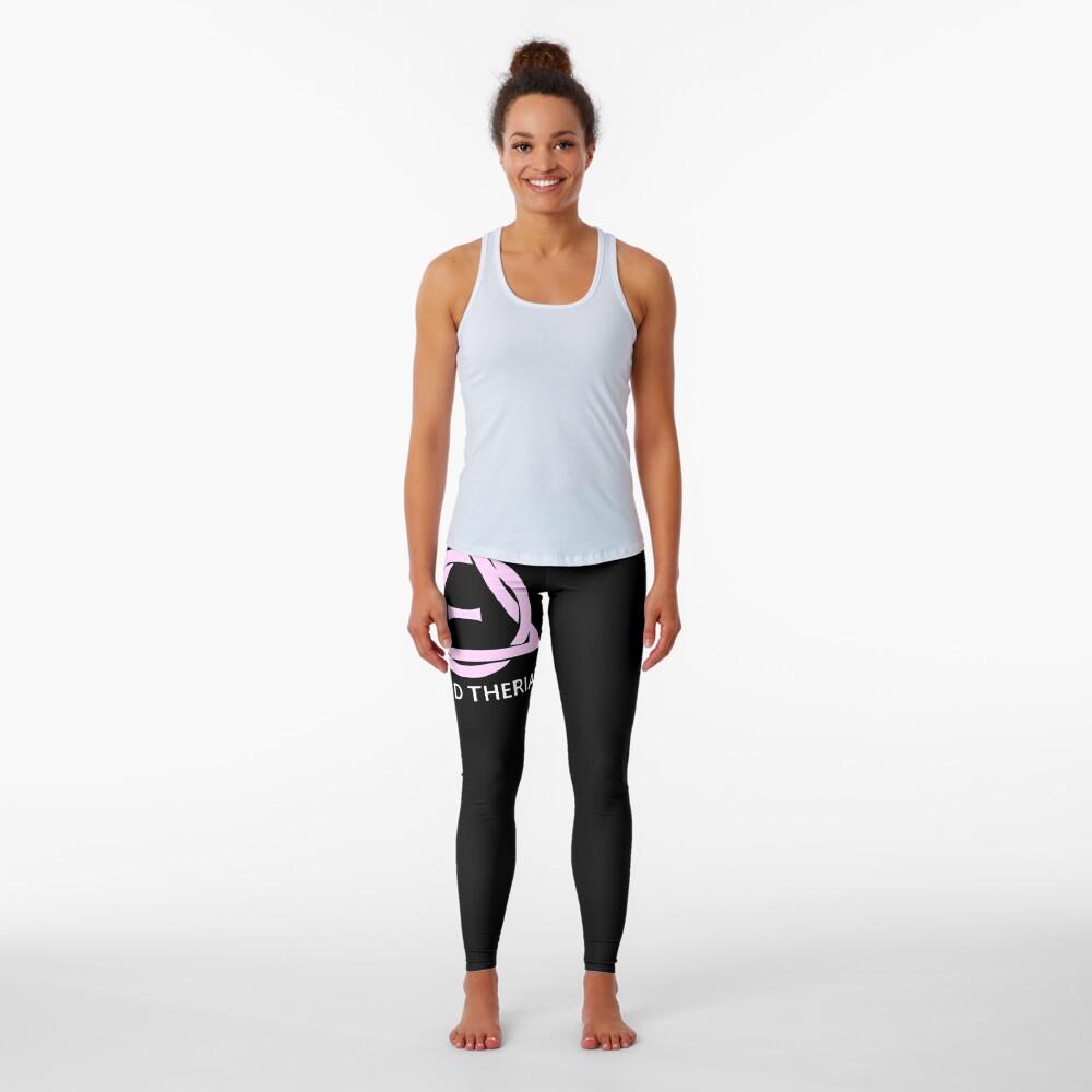 Theta-Delta Therian Symbol Therianthropy WHITE PINK Leggings Gym woman Women's gym legging