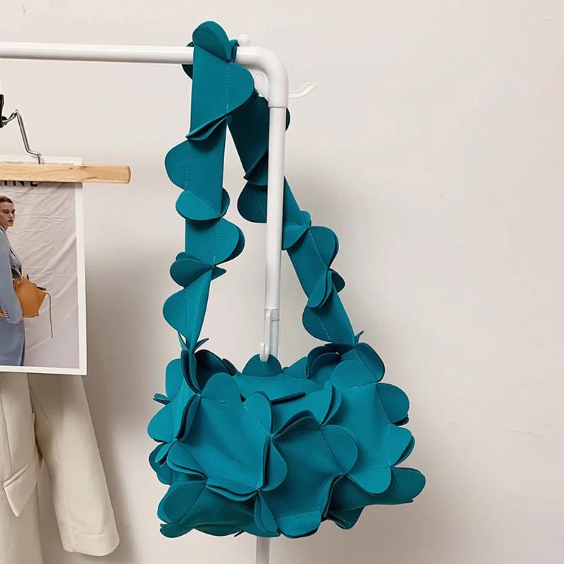 Drawstring Ladies Shoulder Bag Bow Knot Portable 3D wer PU Leather Temperament Exquisite Birthday Shopping Trip Party zhanyishengli