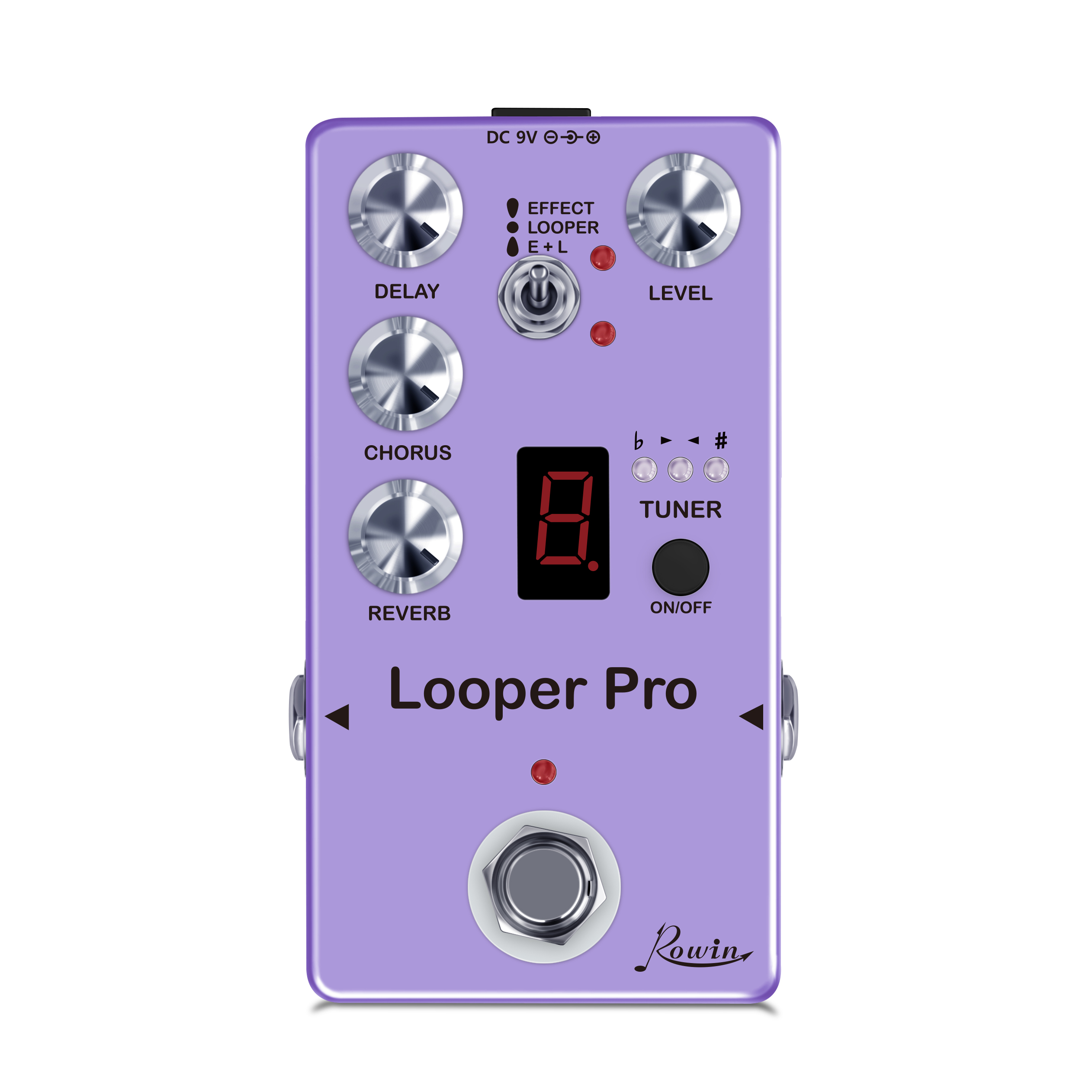 Rowin RE-01/02/03 Tape Delay Vibrock Noise Killer Guitar Effect Pedal With 2 Modes In One Block Ture Bypass Full Metal Case